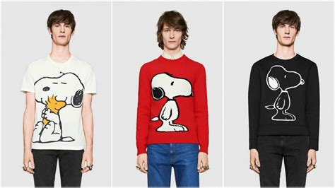 gucci maglia snoopy|snoopy in fashion designer.